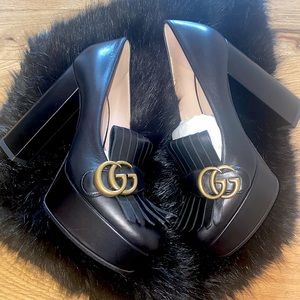 COPY - NWOT Gucci Marmont Loafer Pump Heels 🖤
